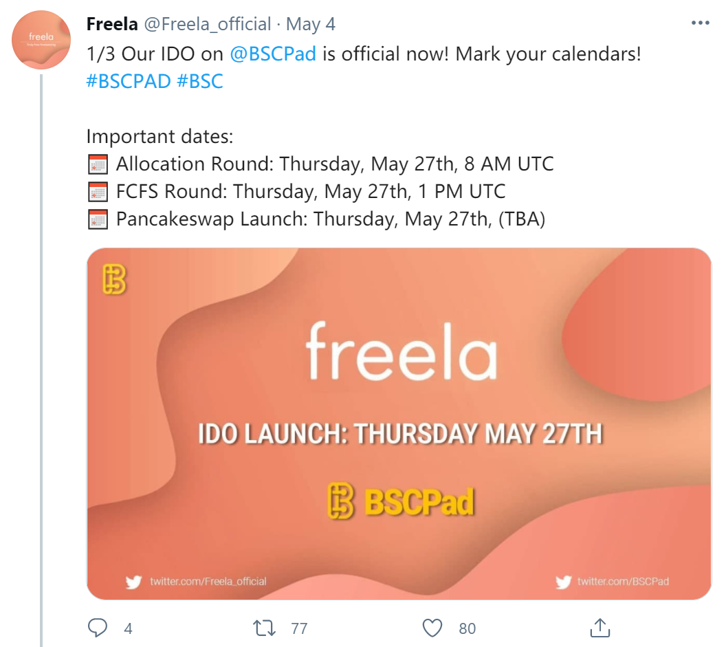 去中心化自由职业平台Freela将于5月27日在BSCPad进行IDO