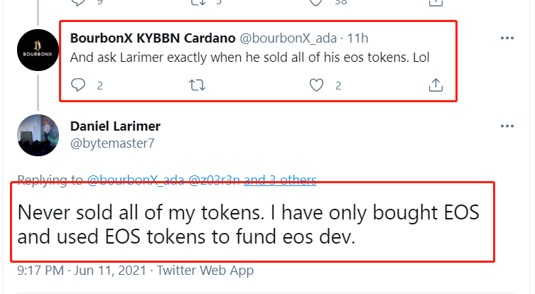 BM：从没卖过EOS，只购买并使用EOS代币资助开发