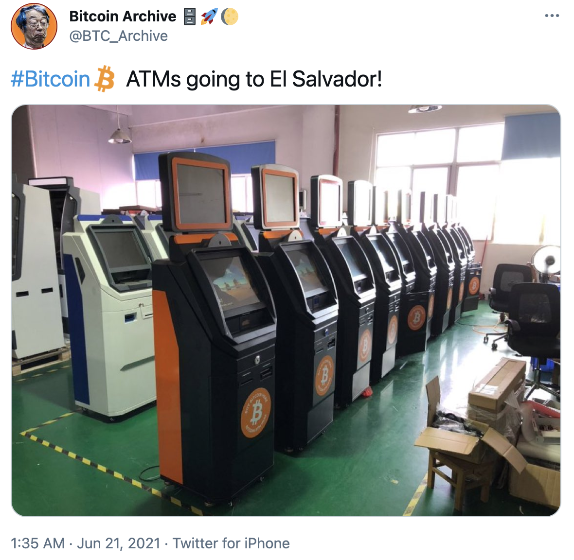 大量的比特币ATM机正在被运往萨尔瓦多